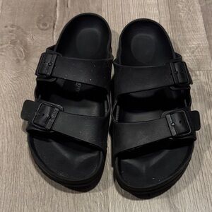 Birkenstock Kids Black Double Strap Sandals